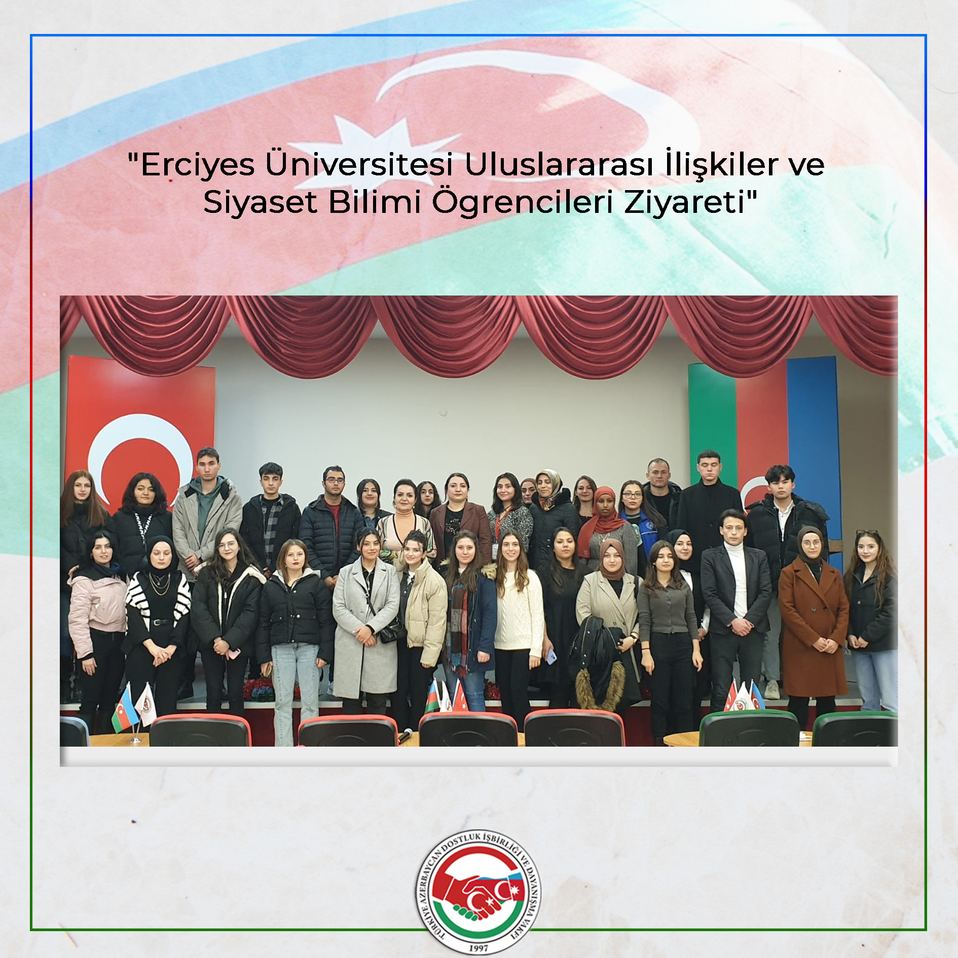 Kayseri-Erciyes Üniversitesi Öğrencilerinden Başkanımız Prof.Dr. Aygün Attar'a Ziyaret